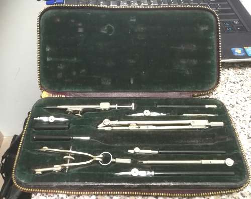 RARE - Vintage BOFA INSTRUMENT Technical Drawing Instrument Compass Set P106  - @@ R1 NO RESERVE