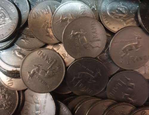 100 x mixed Nickle R1 coins (1977-1990)