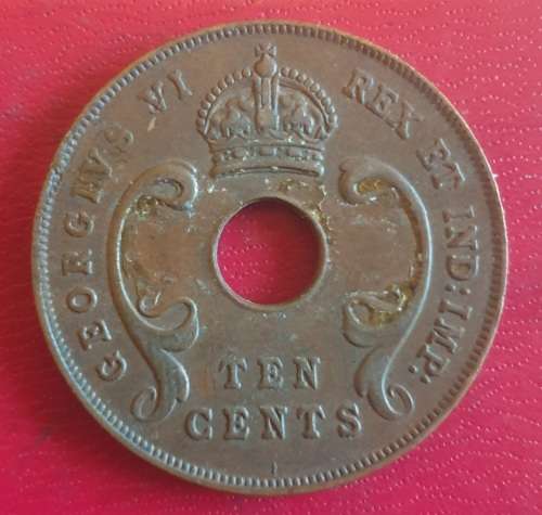 RARE AU/UNC 1941 EAST AFRICA 10 CENT -  WWII GEORGE VI ERA  @ R1 NO RESERVE