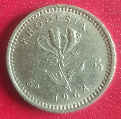 RARE AU/UNC 1964 RHODESIA 5 CENTS - ELIZABETH II ERA  @ R1 NO RESERVE