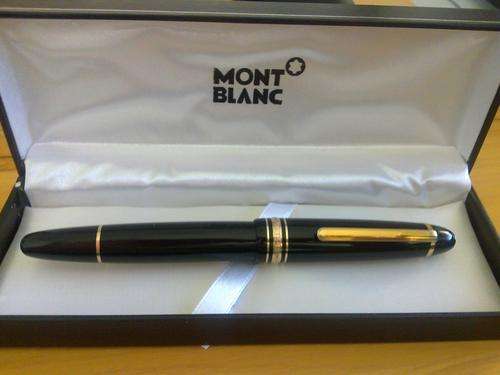 MONT BLANC ROLLER BALL - BLACK RESIN AND GOLD # FREE SHIPPING # NO RESERVE