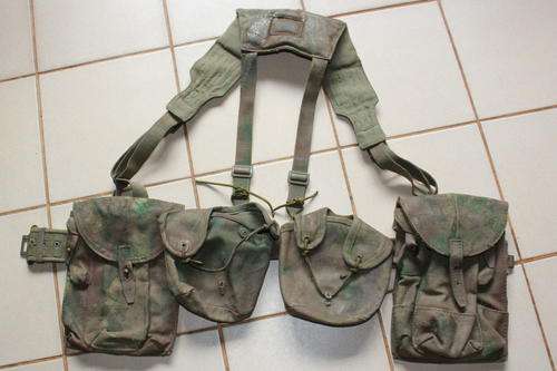 Webbing. Kit belonged to the late Sgt Bruce Bartlett, Rhodesian SAS and Selous Scouts.
