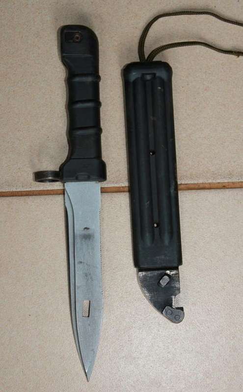 AK47 Bayonet. Kit belonged to the late Sgt Bruce Bartlett, Rhodesian SAS and Selous Scouts.