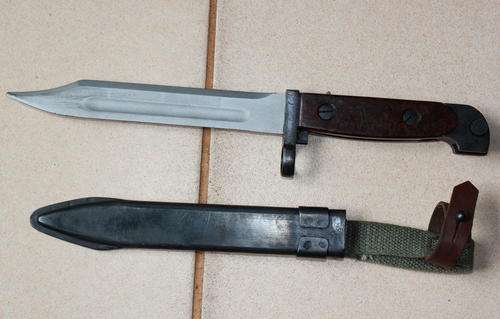 AK Bayonet. Kit belonged to the late Sgt Bruce Bartlett, Rhodesian SAS and Selous Scouts.