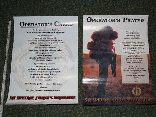 2 SA Special Forces ( Recce ) posters.