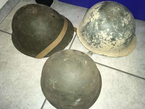 Military helmets, unknown origin