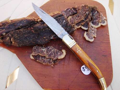 DAMASCUS Staal Biltong Mes vir die MAN, SEUN, PA of SKOON PA of OUPA in jou lewe