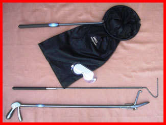 SNAKE Handling Set. Snake bagger and Snake hook