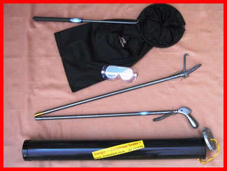 SNAKE Handling Set. 1.8m foldable Aluminium tong,snake bagger and Ventilated Tube