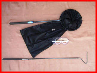 SNAKE HOOK and SNAKE BAGGER. 40" COMBO. (1.0m) Steel Snake Hook with Rubber handle. NEW