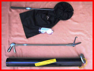 SNAKE TUBE with Ventilation holes, Professional Aluminium Snake tong, Snake bag & Safety Glasses