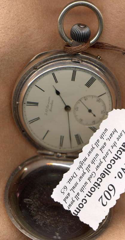 J.W. Benson of London Vintage Solid Silver Pocket Watch in perfect working order.
