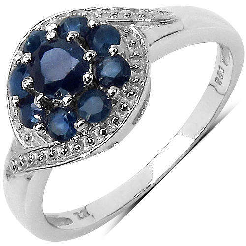 REAL STONES!!! Sapphire Sterling silver ring size 7