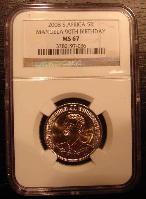 2008 Nelson Mandela 90th Birthday MS67 graded by NGC "High grade"coin.