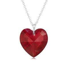Red gemstone heart pendant