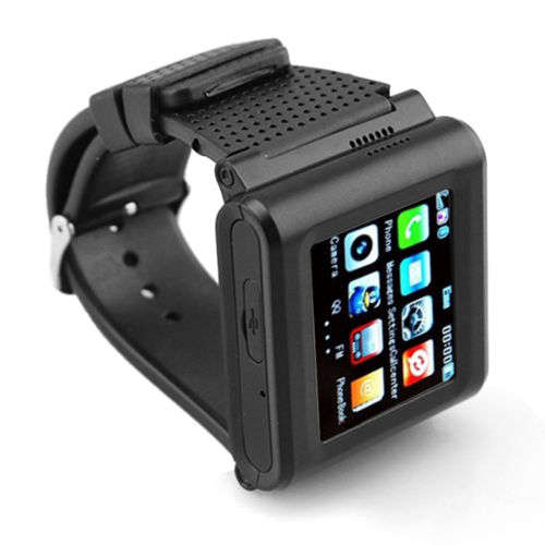 FSL Unlocked Fashion Wrist Mobile Watch Cell Phone GSM Camera Touch Black