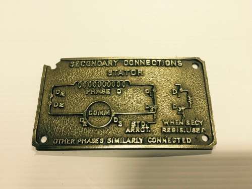 Vintage Brass Plaque - Electrical Circuit Diagram ctrical Circuit Diagram