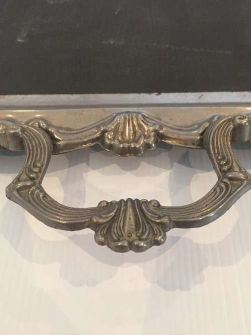 Vintage decorative tray with blackboard chalk