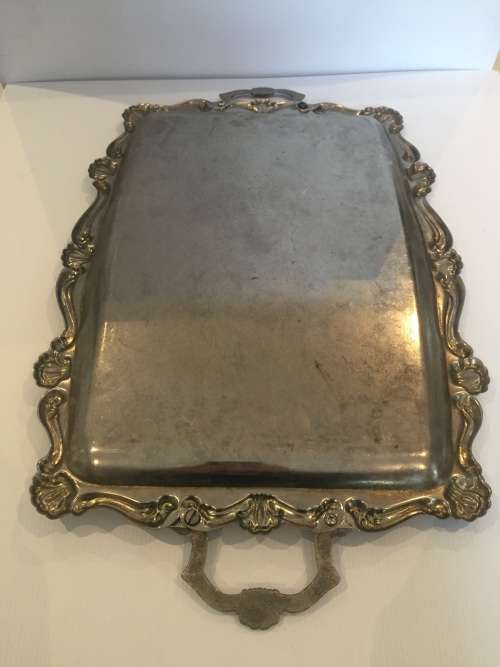 Vintage decorative tray with blackboard chalk