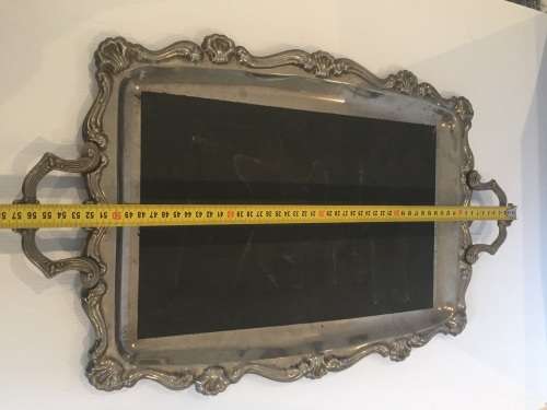 Vintage decorative tray with blackboard chalk