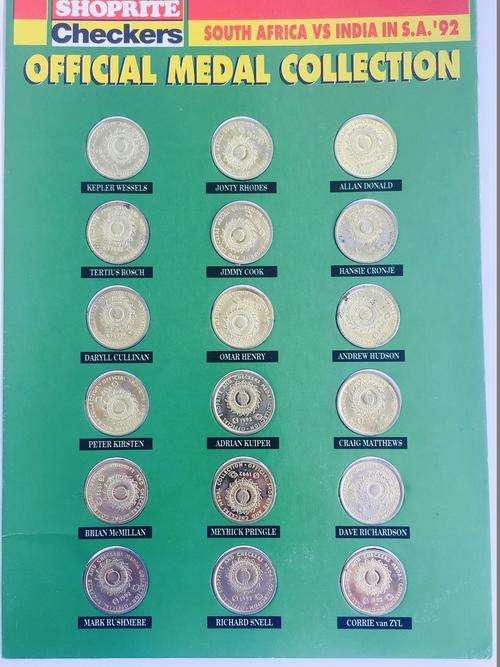 Cricket Memorabilia - 1992 SA vs India Cricket Tour Medals