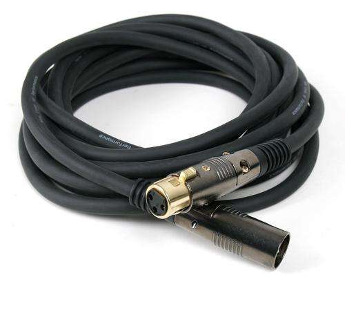 XLR Male to XLR Female Cable - 5M Black