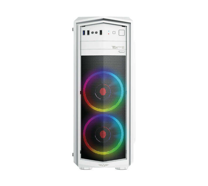 COMBO DEAL Armaggeddon T5X Pro II White Gaming PC Case with 6 Inwin fans and Cpu cooler