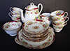 SHELLEY TEA SET (DUBARRY 13395) 22 PIECE FINE BONE CHINA ENGLAND CIRCA 1938-1966 VINTAGE