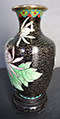 VINTAGE ORIENTAL/ CHINESE CLOISONNE VASE ON WOODEN BASE