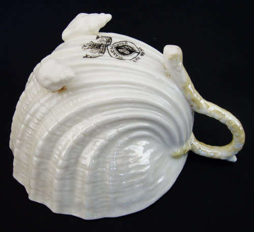 BELLEEK IRELAND TRIO -  SHELL CUP, SAUCER AND TEA/SIDE PLATE 1926 - 1946  3RD BLACK MARK - REG. 0857