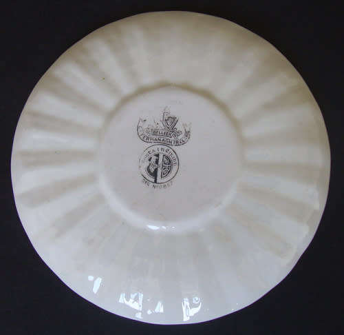 BELLEEK IRELAND TRIO -  SHELL CUP, SAUCER AND TEA/SIDE PLATE 1926 - 1946  3RD BLACK MARK - REG. 0857