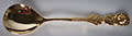 EETRITE 24 CARAT GOLD PLATED BOXED SUGAR SPOON 14CM