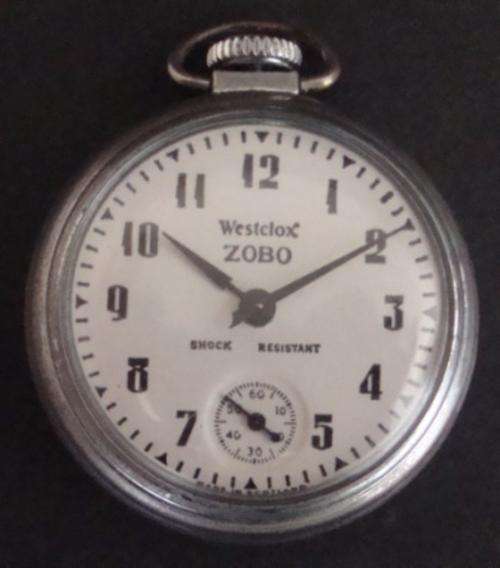 WESTCLOX ZOBO POCKET WATCH VINTAGE (NOT WORKING - PARTS OR RESTORATION)