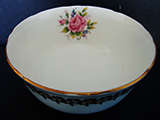 VINTAGE AYNSLEY ENGLAND BONE CHINA OPEN FOOTED SUGAR BOWL WITH GOLD TRIM