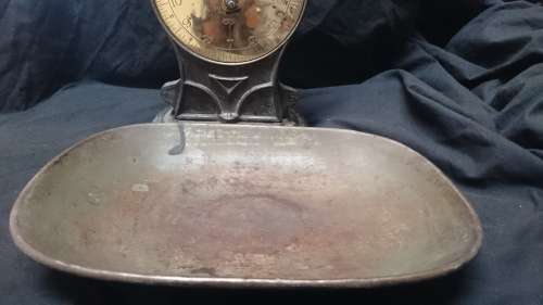 Salter No 50 Scale. Antique. Brass Dial. Great Patina.
