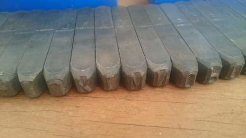Marabu 8mm Letter Punch Set W.Germany Hardly used. 2.5 Kilograms weight.