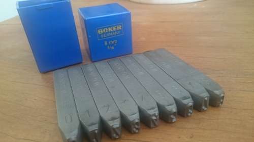 Boker Number Punch set 8 mm West Germany. Unused Like New