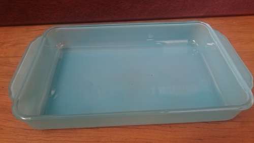 Fire King Bake ware Turquoise Blue Clean  310 mm * 210 mm (inside)