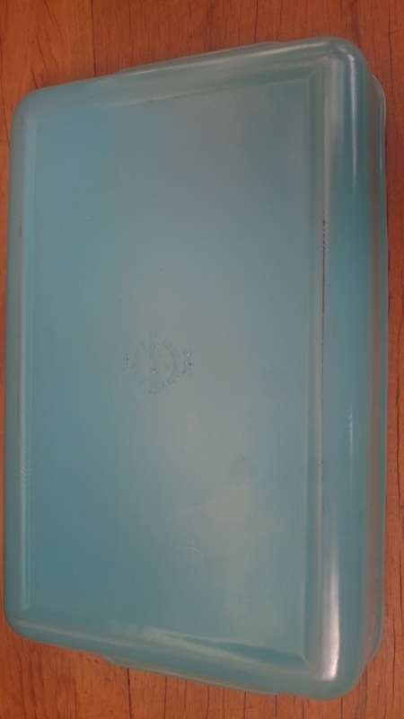 Fire King Bake ware Turquoise Blue Clean  310 mm * 210 mm (inside)