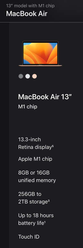 MacBook Air M1 256GB + free new protective case