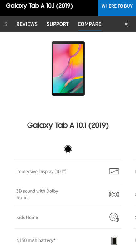 Samsung GALAXY TAB A 10.1 2019