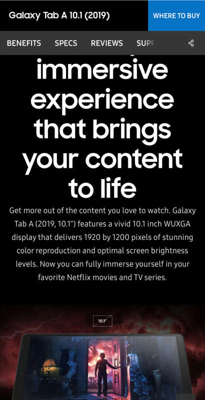 Samsung GALAXY TAB A 10.1 2019