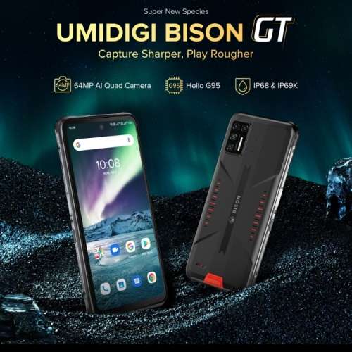 ORIGINAL UMIDIGI BISON GT | 8GB | 128GB - Local Original Stock Global ROM - Ultimate RUGGED Flagship
