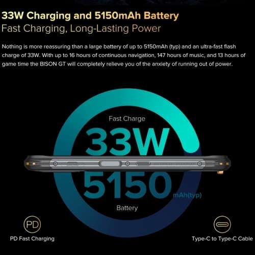 ORIGINAL UMIDIGI BISON GT | 8GB | 128GB - Local Original Stock Global ROM - Ultimate RUGGED Flagship