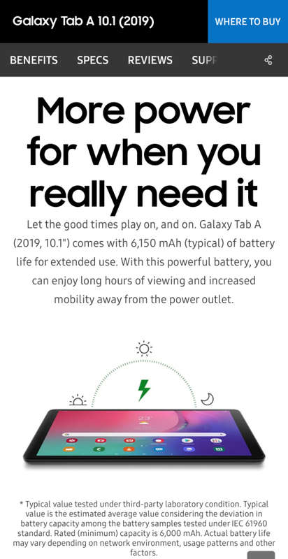 Samsung GALAXY TAB A 10.1 2019