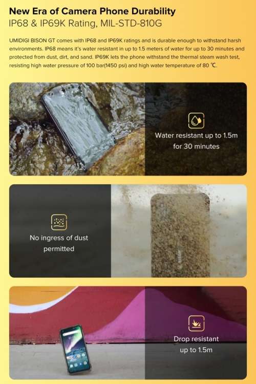 ORIGINAL UMIDIGI BISON GT | 8GB | 128GB - Local Original Stock Global ROM - Ultimate RUGGED Flagship