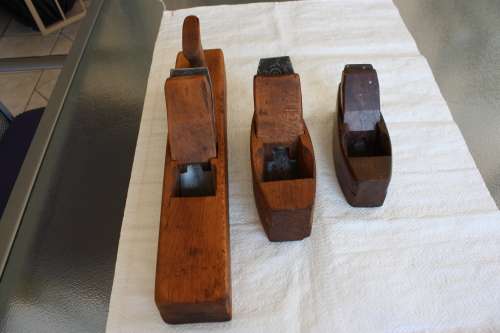 3 x Vintage Wooden Planes