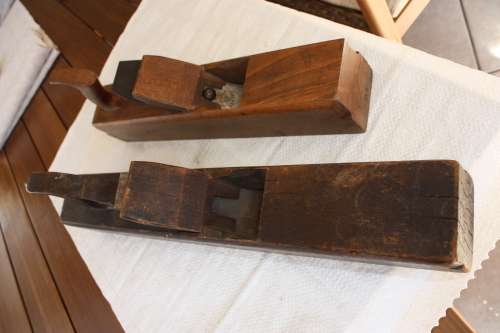 2 x Antique Wooden Block Planes
