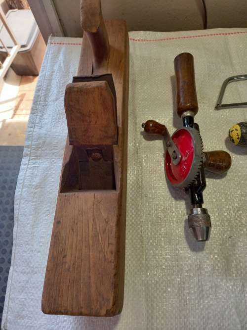 Vintage Wooden Block Plane and other tools