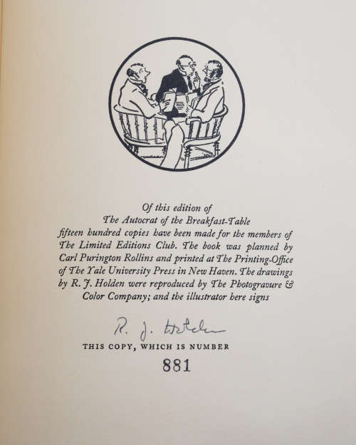 The Autocrat of the Breakfast Table (Signed Limited Edition)